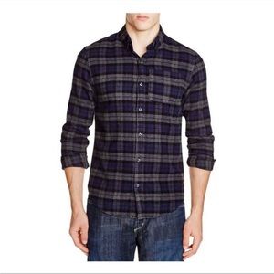 Scotch & Soda Blue And Grey Flannel Shirt